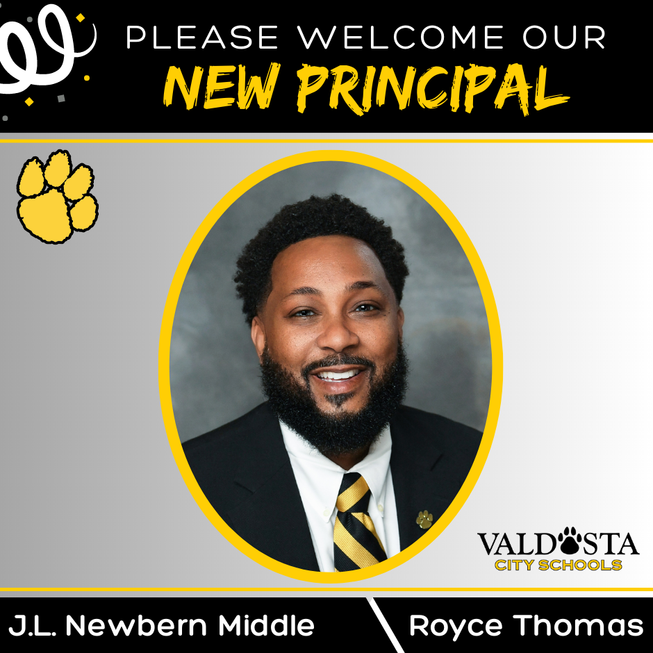 Royce Thomas Named Principal of J.L. Newbern Middle School