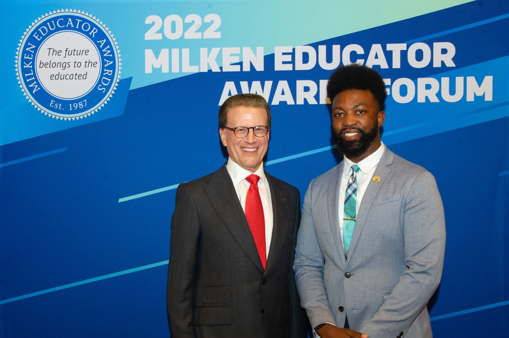📷: Milken Educator Awards Founder Lowell Milken with 2019 Georgia Milken Educator Dr. Johnnie Marshall