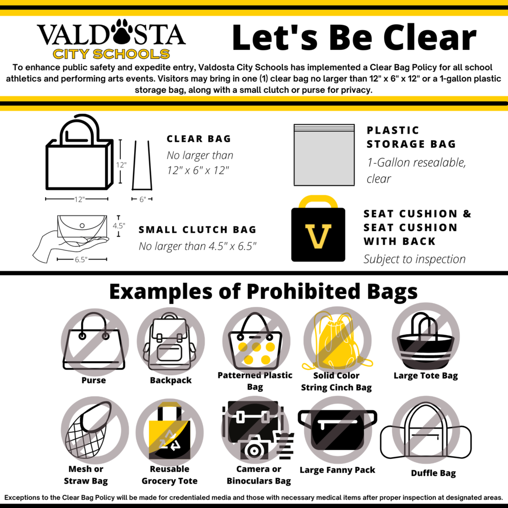 Let's Be Clear - VCS Moves to Clear Bag Policy