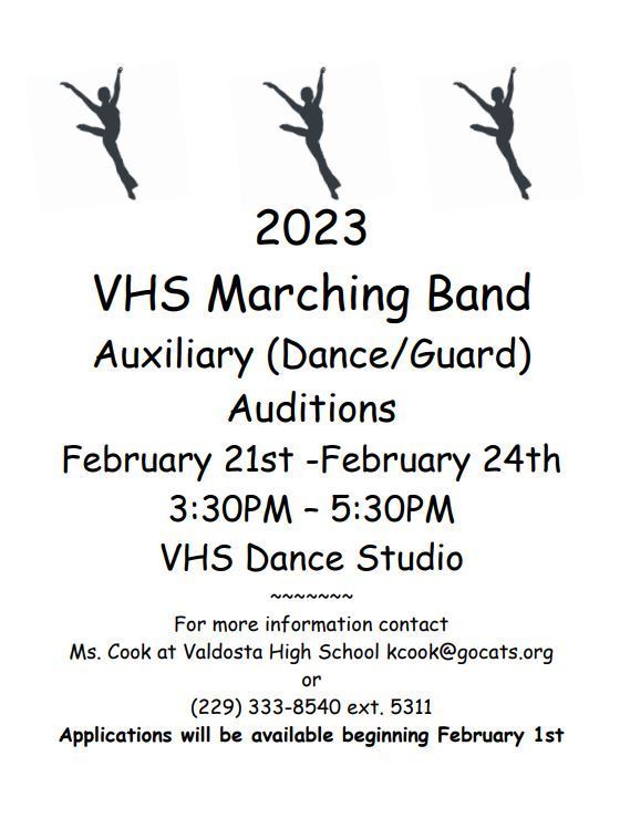 VHS Marching Band Auxiliary Auditions Valdosta High School