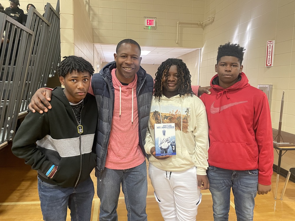 Adrian Peterson Encourages NMS Students | J.L. Newbern Middle School