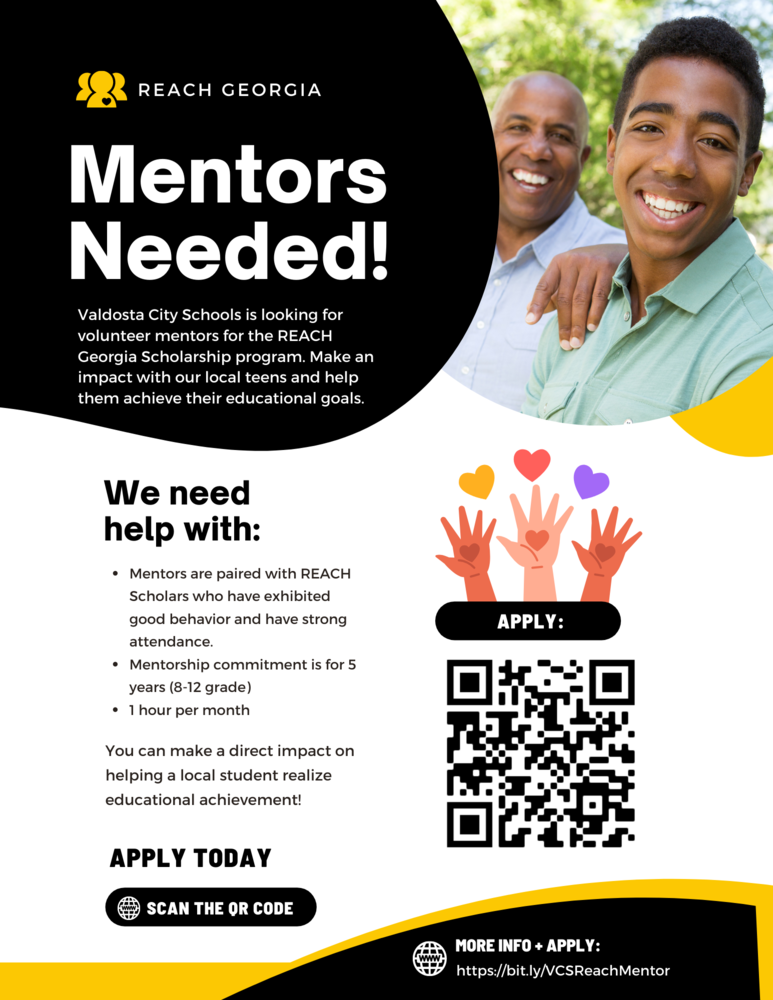Mentors Needed To Support Valdosta City Schools REACH Scholars 