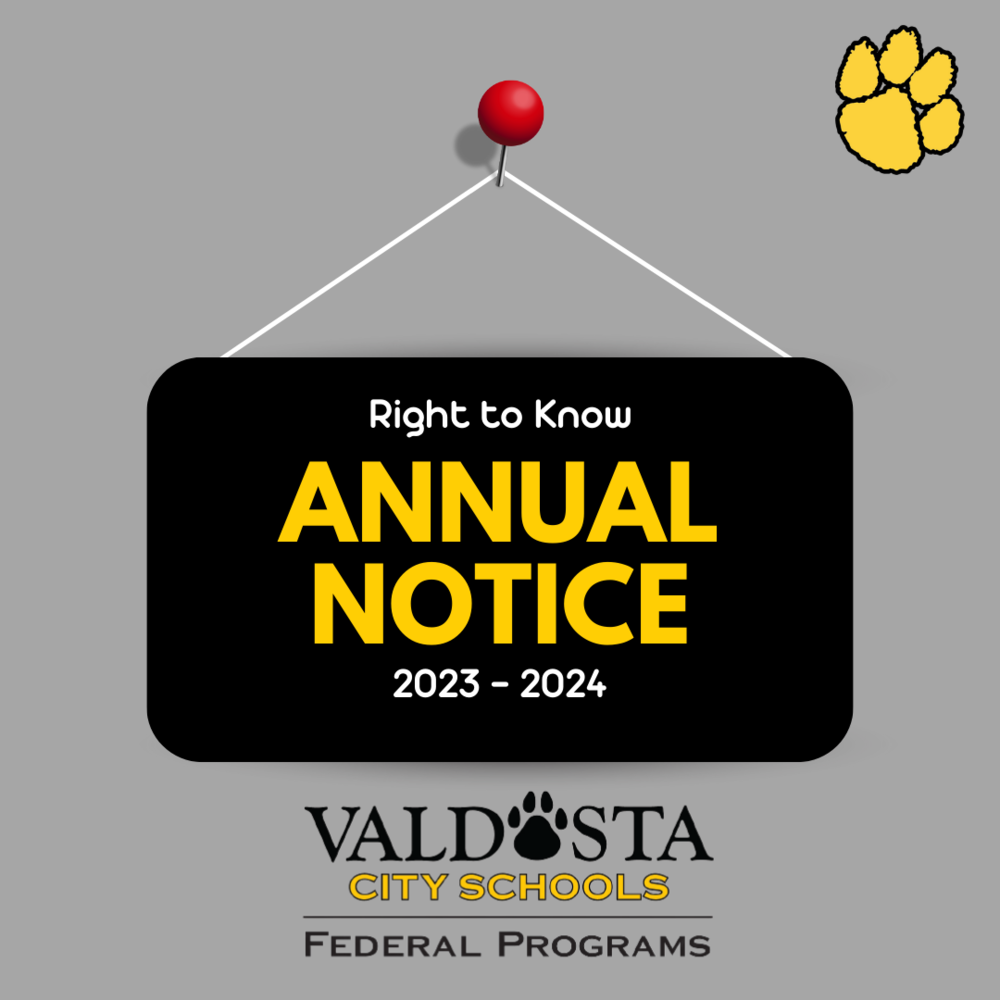 Annual Notice - Right to Know