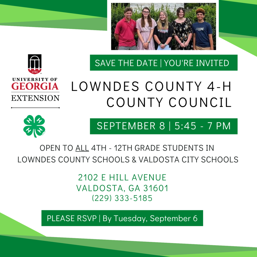 Lowndes County 4H Council Meeting Info