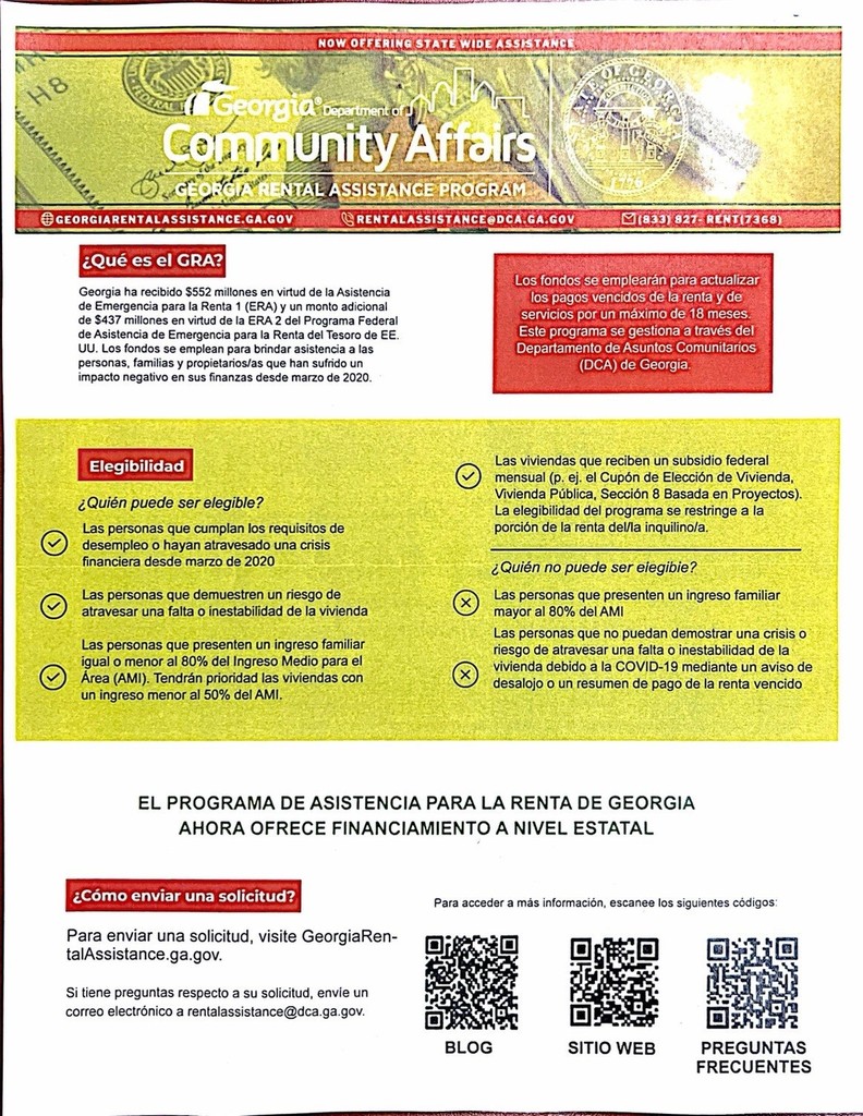 Community Assistance Info Spanish