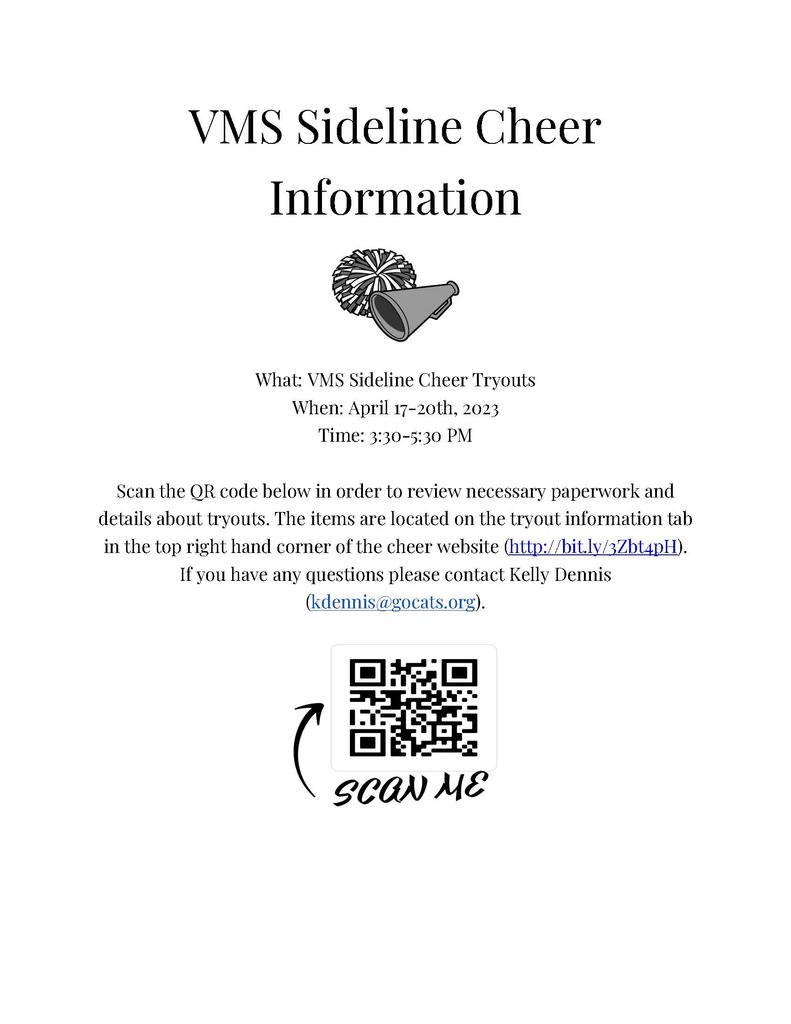 VMS Sideline Cheer Information