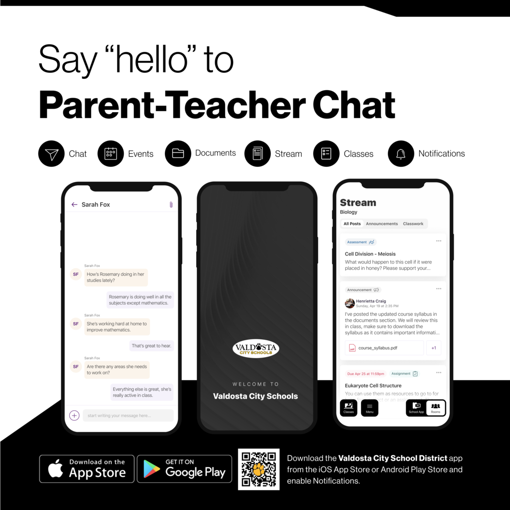 say hello to parent teacher chat
