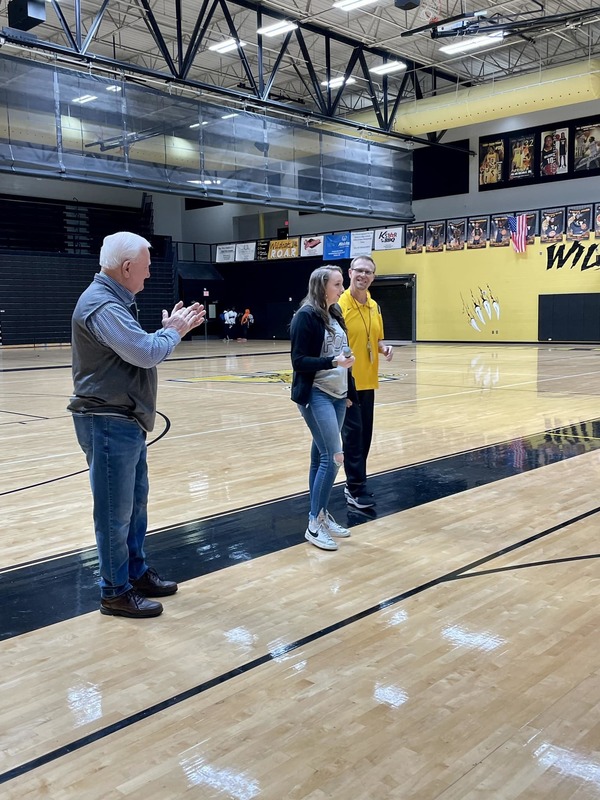 Kelsey Mae Walker; Brad Porter (VHS FCA leader); Bobby Willis (Southeast Georgia FCA director)